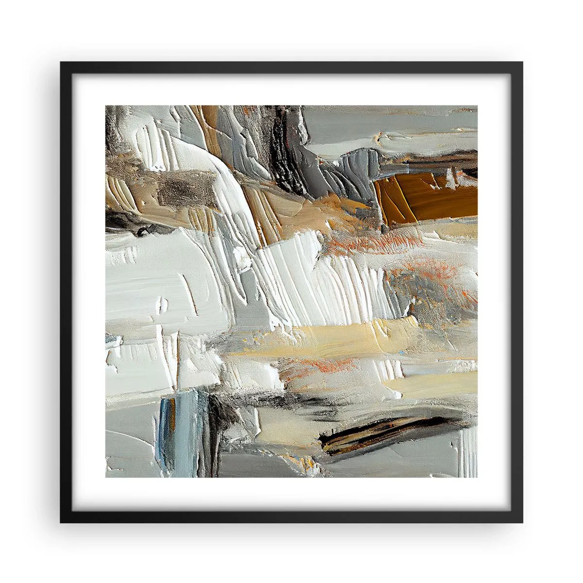 Poster in black frame - Layers of Colour - 50x50 cm