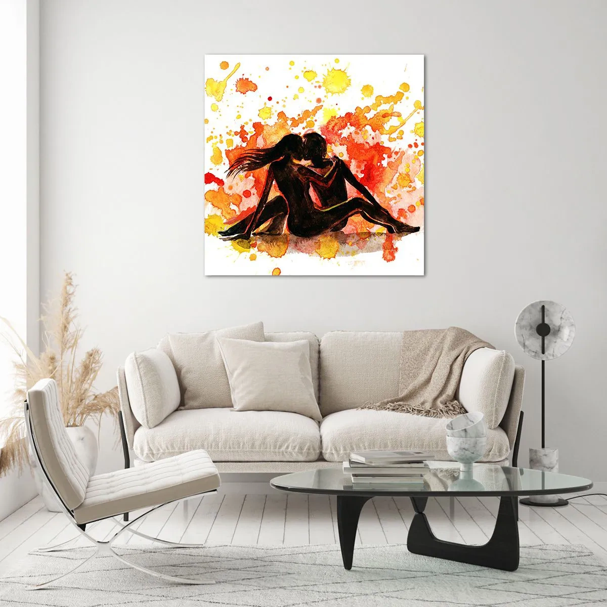 Glass picture - And There Was Light - 40x40 cm