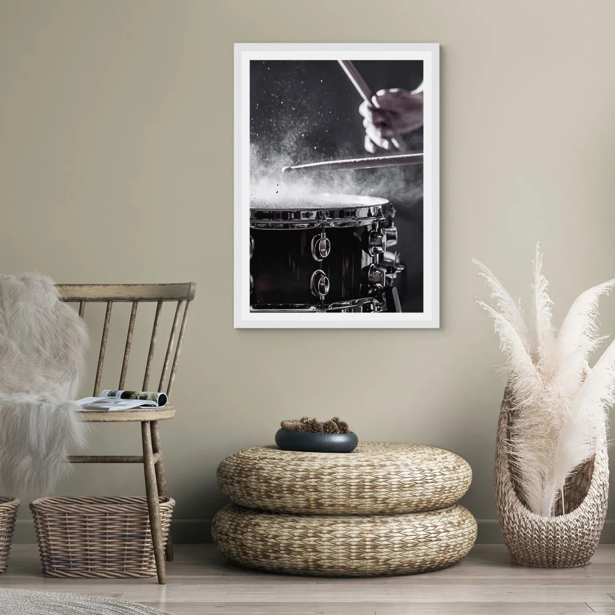 Poster in white frmae - Pulse of Music - 70x100 cm