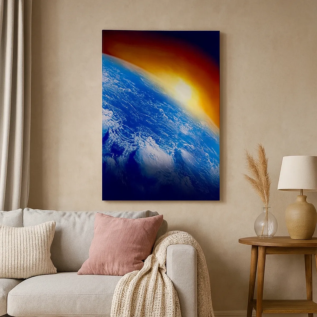 Canvas picture - Sunrise by the Blue Planet - 50x70 cm