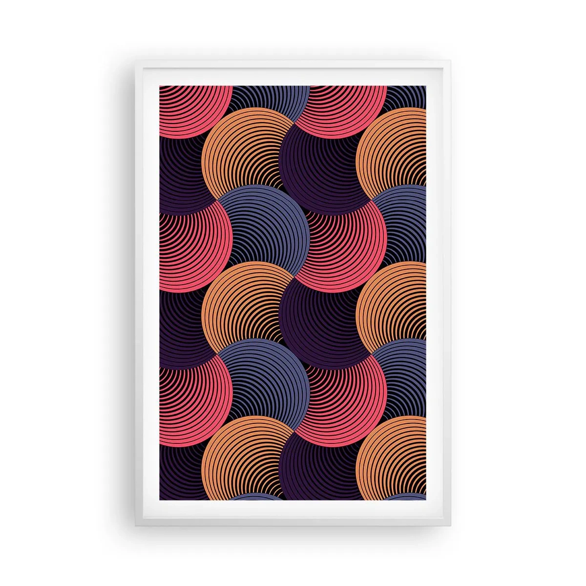 Poster in white frmae - In a Circular Rhythm - 61x91 cm