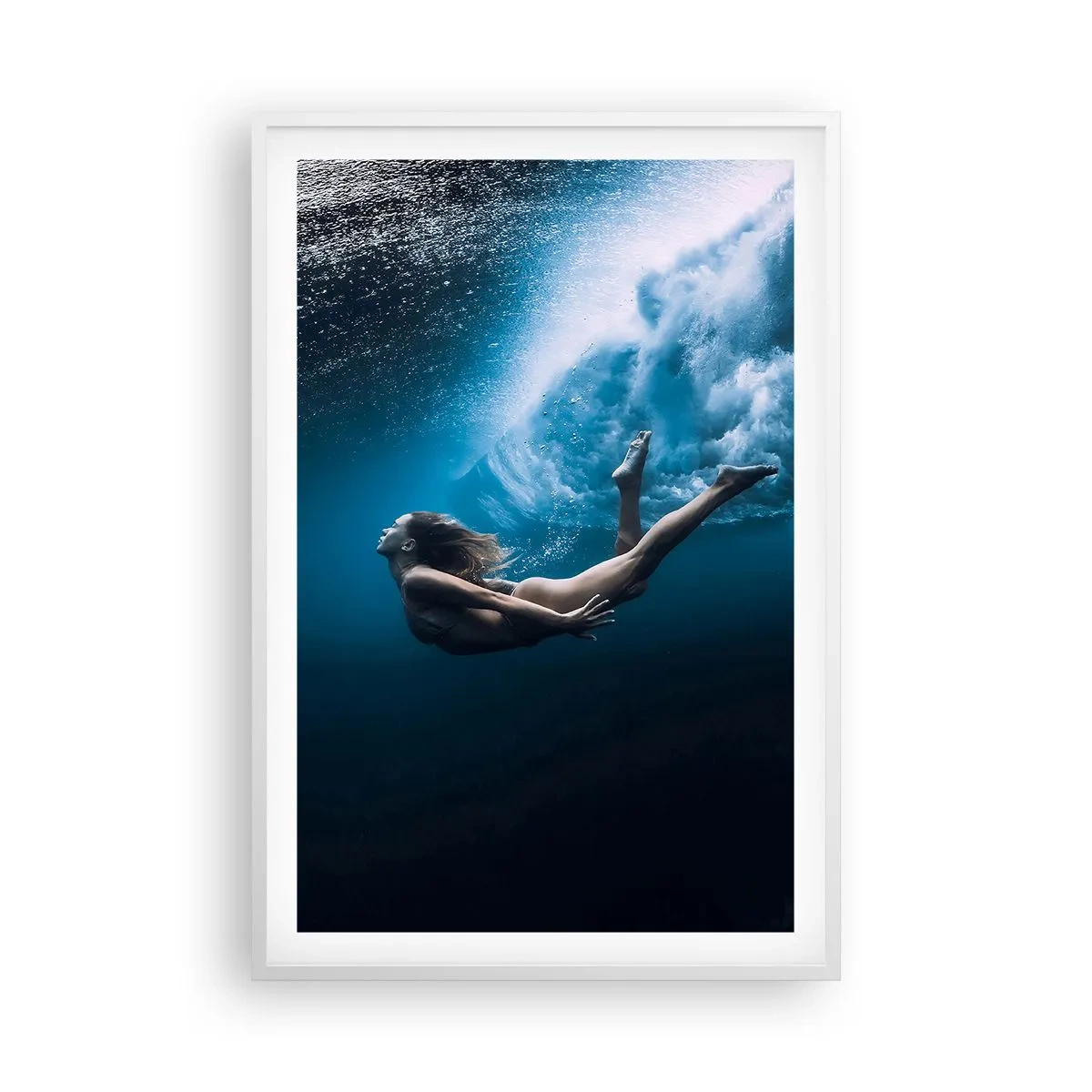 Poster in white frmae - Contemporary Syren - 61x91 cm