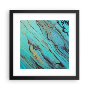 Poster in black frame - Turquoise Tide - 30x30 cm
