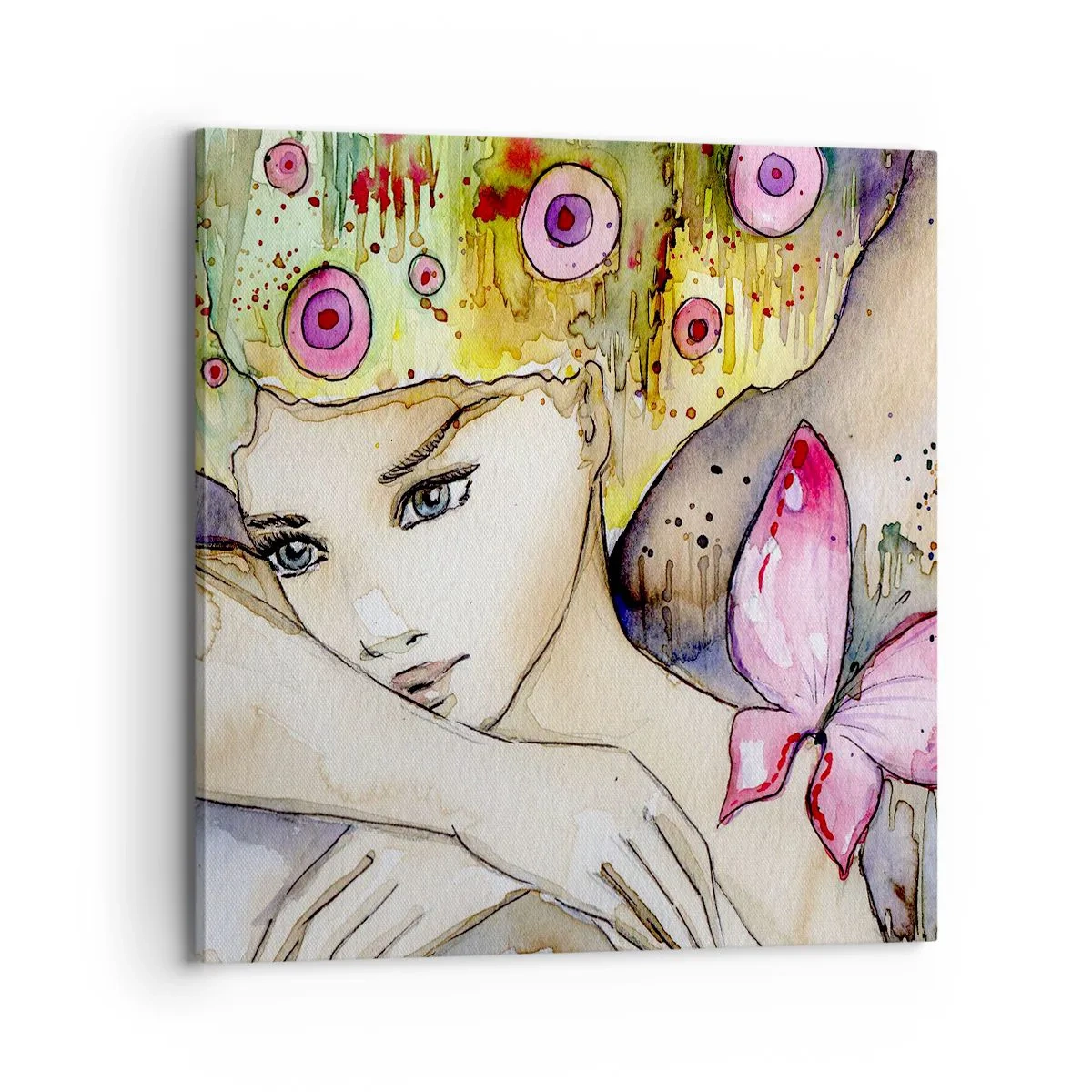 Canvas picture - Butterfly Princess - 70x70 cm