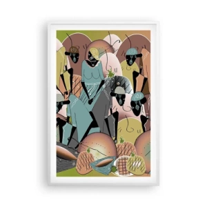 Poster in white frmae - Big Holiday Is Coming - 61x91 cm