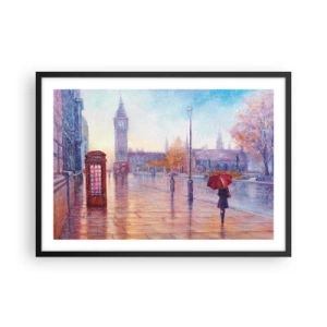 Poster in black frame - London Autumn Day - 70x50 cm