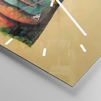 Clock face with lines