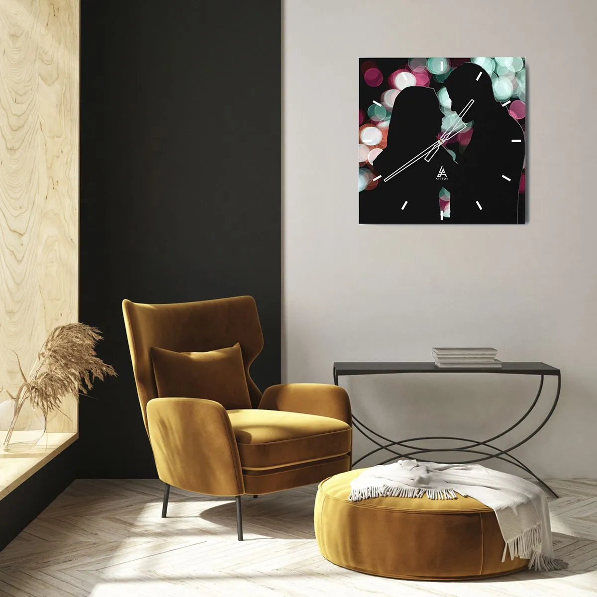 Wall clock - Clock on glass - Yes! - 30x30 cm