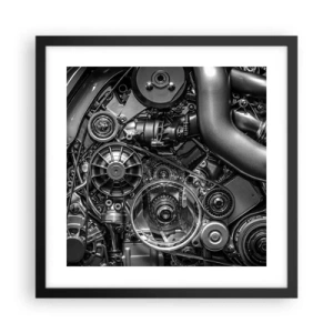 Poster in black frame - Poetry of Mechanics - 40x40 cm