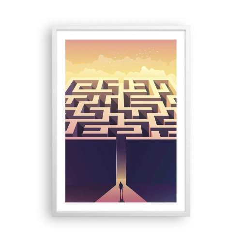 Poster in white frmae - Decision Time - 50x70 cm
