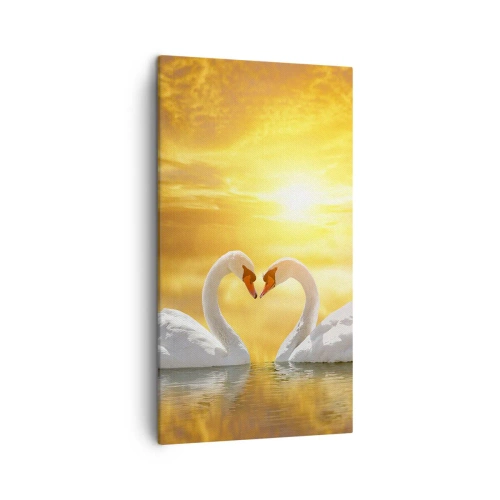 Canvas picture - Heart Is the Most Beautiful Word in the World - 45x80 cm