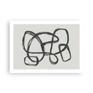 Poster - Abstract in Loops - 70x50 cm