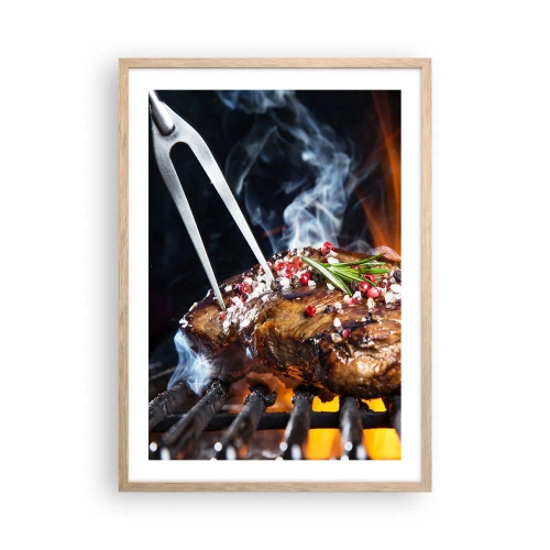 Poster in light oak frame - Juicy and Fragrant - 50x70 cm