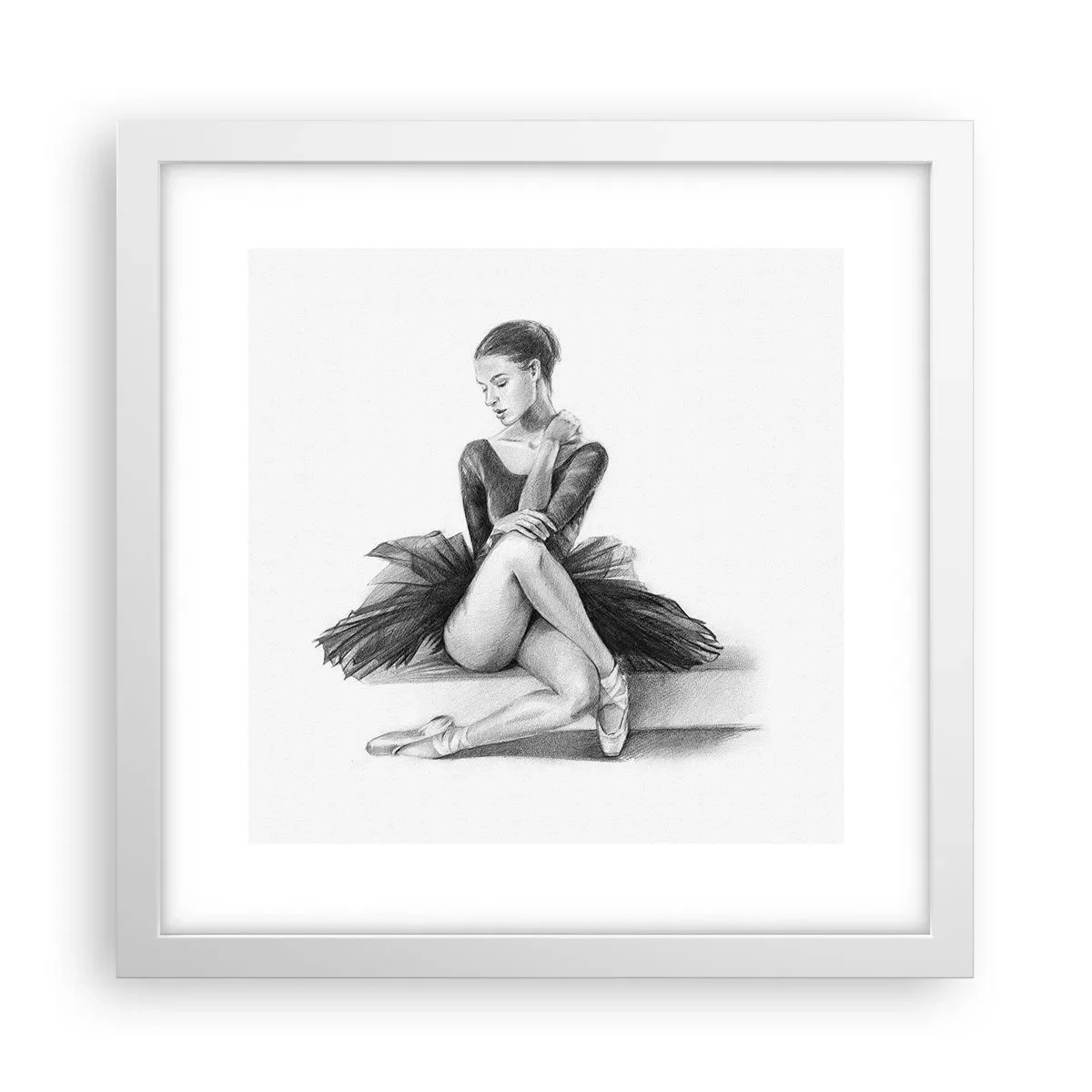 Poster in white frmae - Enchanted by a Dance - 30x30 cm
