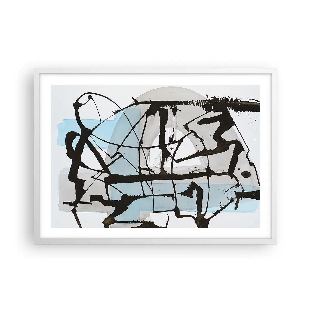 Poster in white frmae - After All Blue - 70x50 cm
