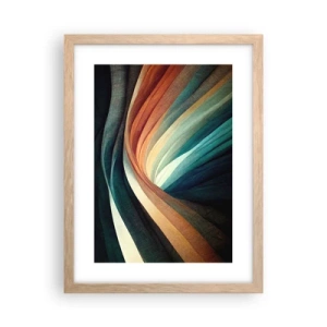 Poster in light oak frame - Woven from Colours - 30x40 cm