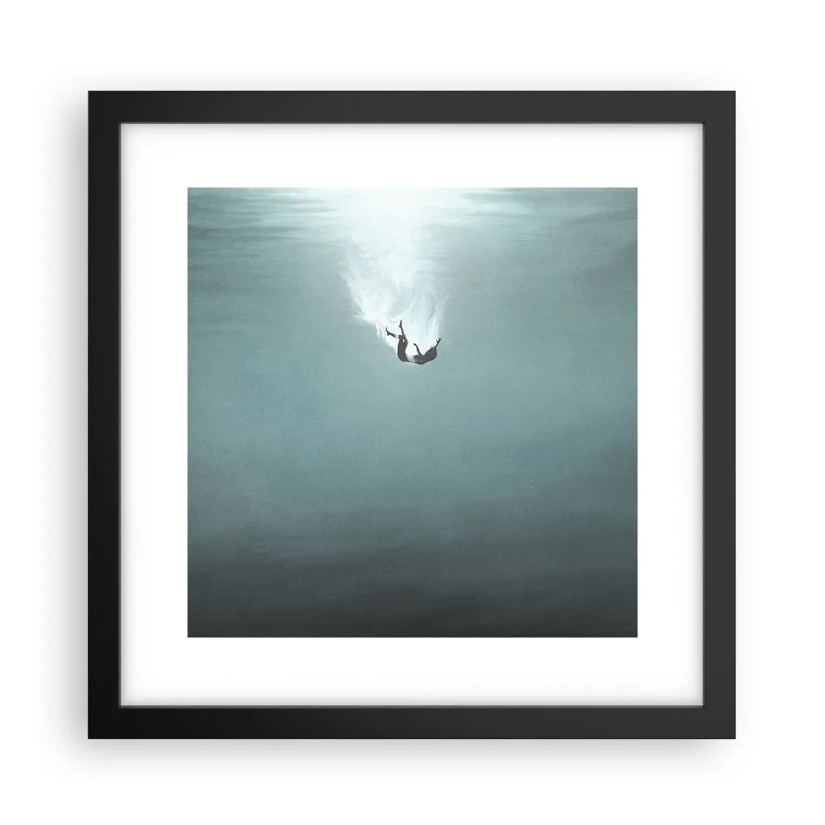Poster in black frame - In the Arms of the Ocean - 30x30 cm