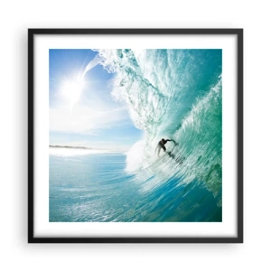 Poster in black frame - Riding the Wave - 50x50 cm
