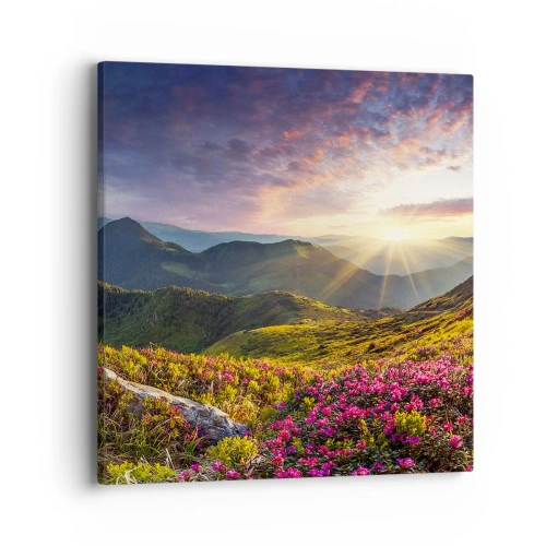 Canvas picture - Freshness of Mountain Morning - 40x40 cm
