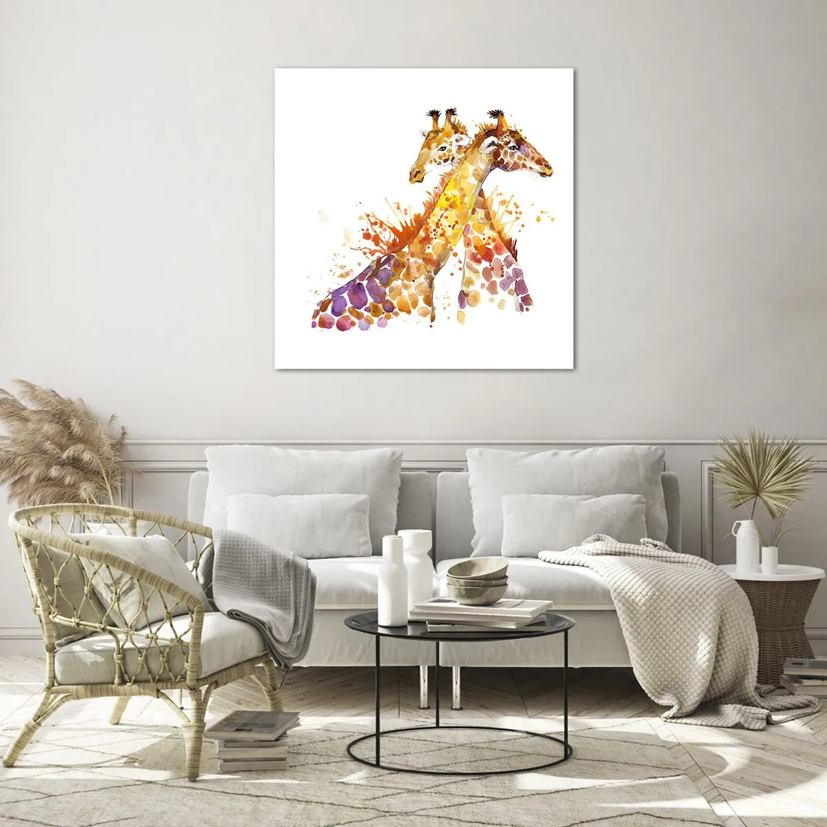 Glass picture - Is This Friendship or Love? - 70x70 cm