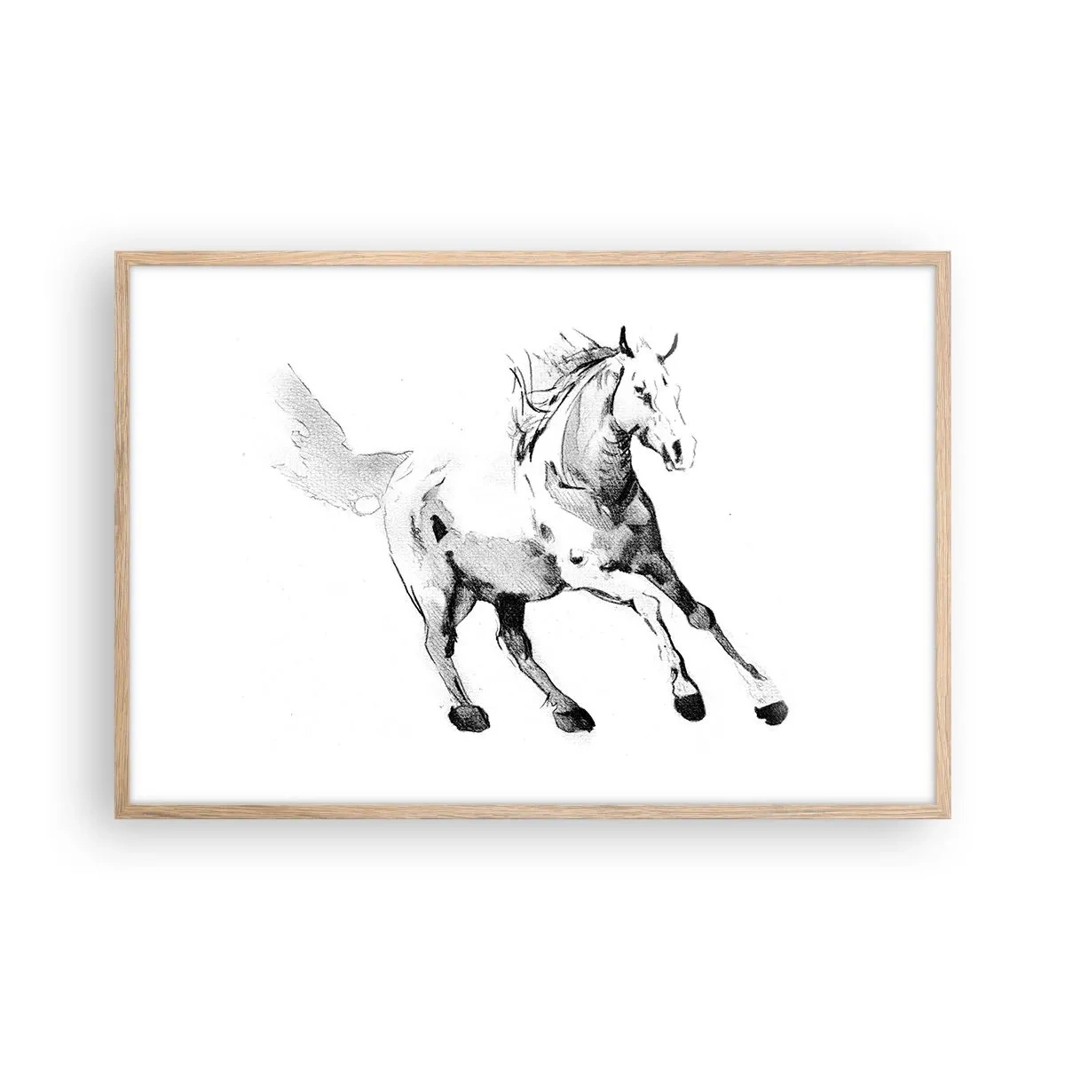 Poster in light oak frame - Untamed Soul - 91x61 cm
