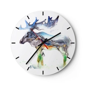 Wall clock - Clock on glass - Hero of a Winter's Tale - 40x40 cm