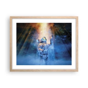 Poster in light oak frame - Finally at the Destination - 50x40 cm