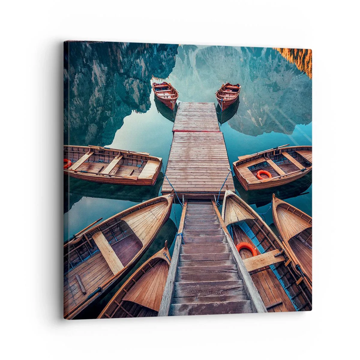 Canvas picture - Waiting at the Harbour - 30x30 cm