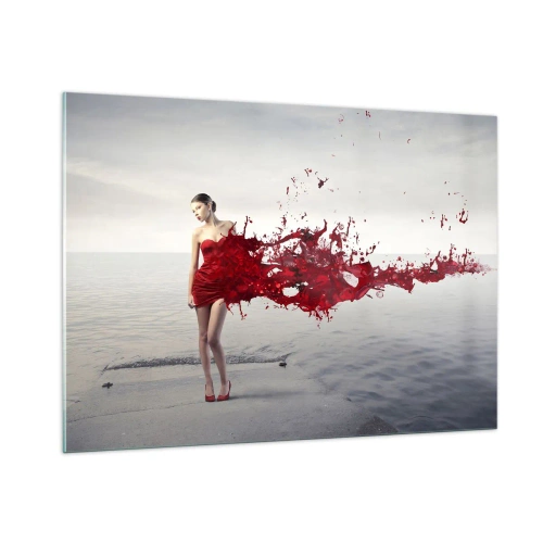 Glass picture - Passionate Like a Scarlet - 100x70 cm