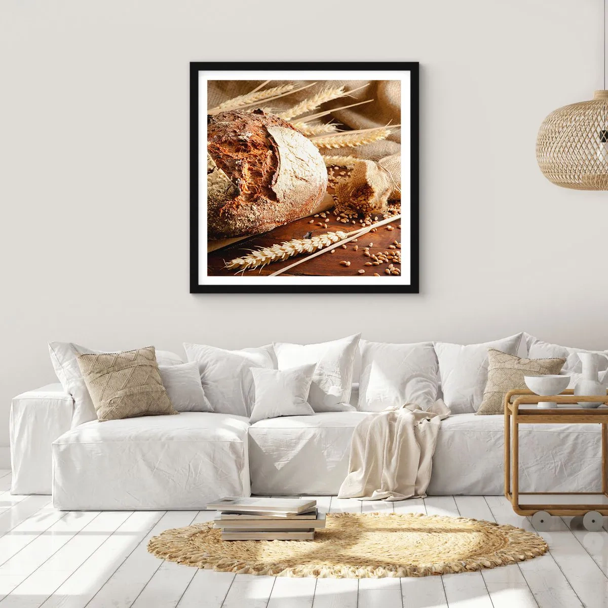 Poster in black frame - Tasty, Fragrant, Crunchy - 30x30 cm