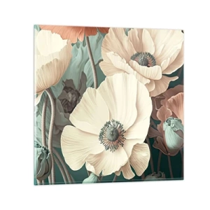 Glass picture - Whisper of the Poppies - 40x40 cm