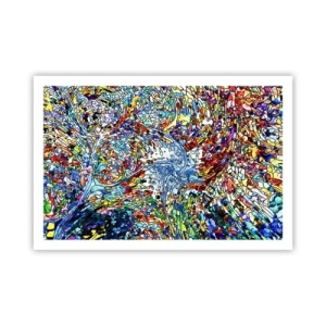 Poster - Stained Glass with Drops - 91x61 cm