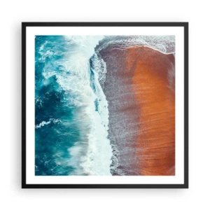 Poster in black frame - Touch of the Ocean - 60x60 cm