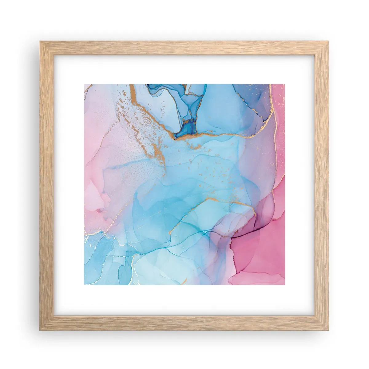 Poster in light oak frame - Encounter and Permeation - 30x30 cm