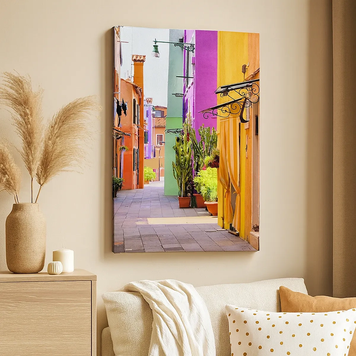 Canvas picture - Rainbow Alley - 50x70 cm