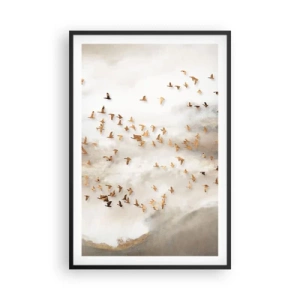 Poster in black frame - It Is Time - 61x91 cm