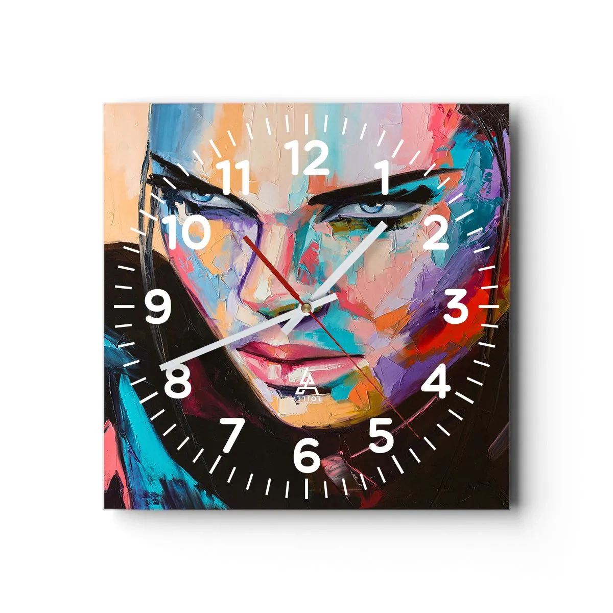Wall clock - Clock on glass - Wild at Heart - 30x30 cm