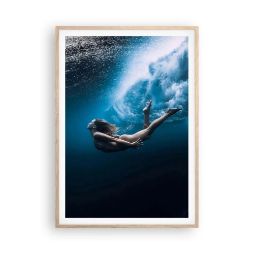 Poster in light oak frame - Contemporary Syren - 70x100 cm