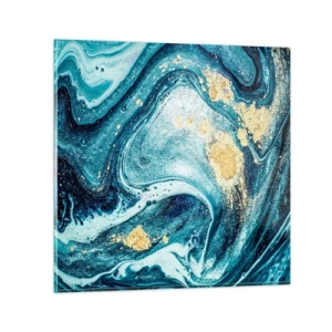 Glass picture - Blue Whirl - 60x60 cm