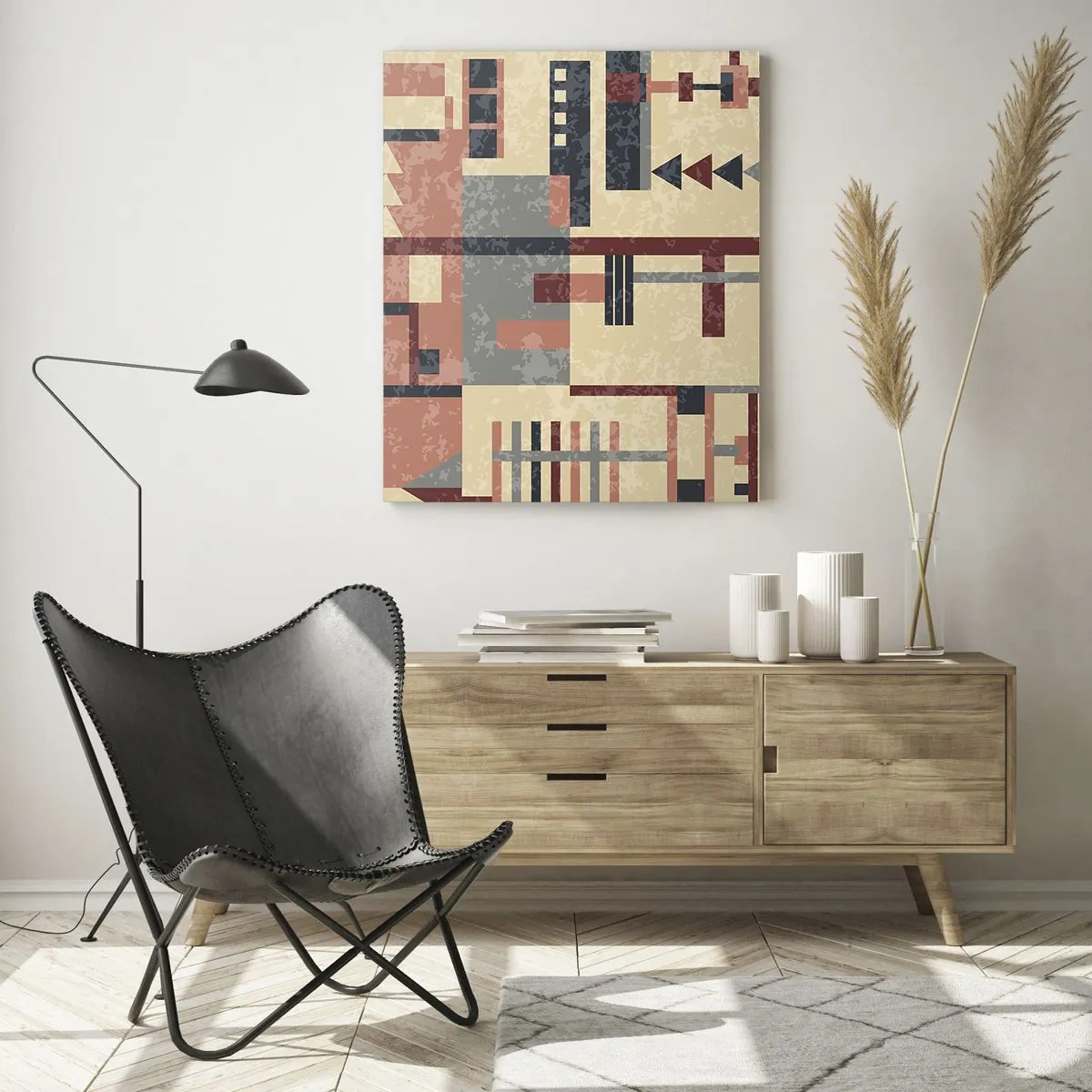 Glass picture - Combinations of Verticals and Horizontals - 70x100 cm