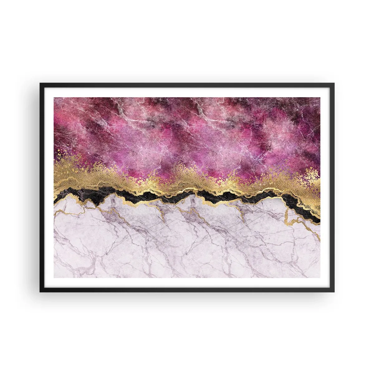 Poster in black frame - On the Border - 100x70 cm
