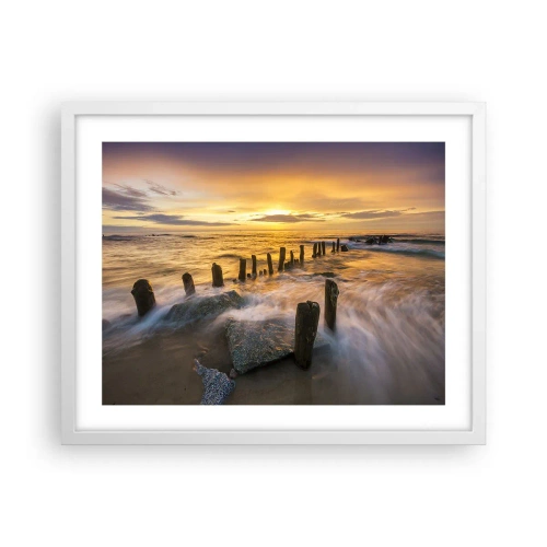 Poster in white frmae - Raw Beauty of the Baltic Sea - 50x40 cm