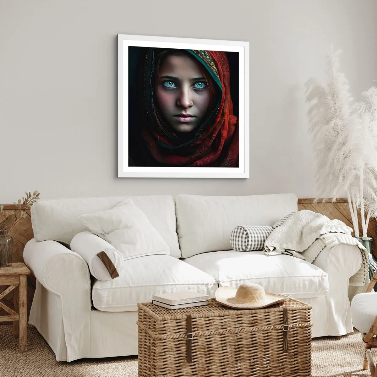 Poster in white frmae - Eastern Princess - 40x40 cm