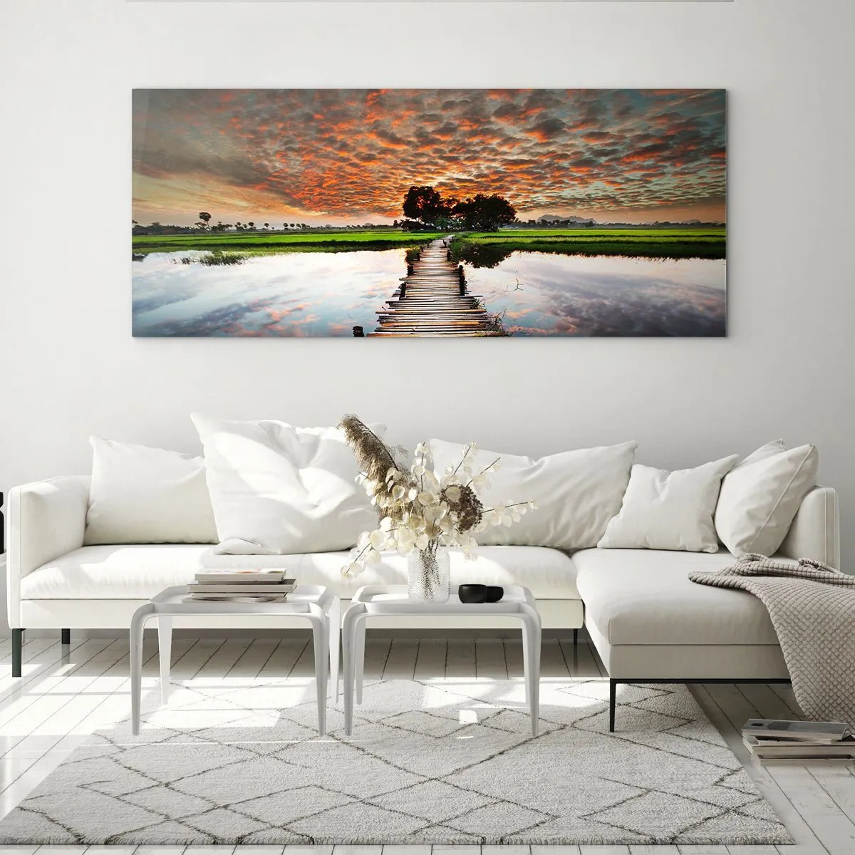 Glass picture - Spread Your Arms and Breathe - 90x30 cm