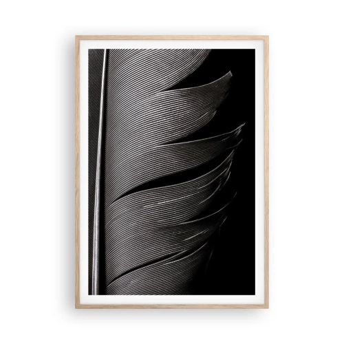 Poster in light oak frame - Feather - Wonderful Constract - 70x100 cm