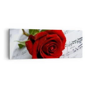 Canvas picture - Music of Feelings in Scarlet - 140x50 cm