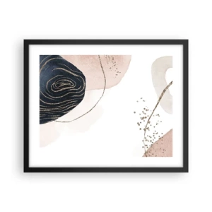 Poster in black frame - Everything Flows - 50x40 cm