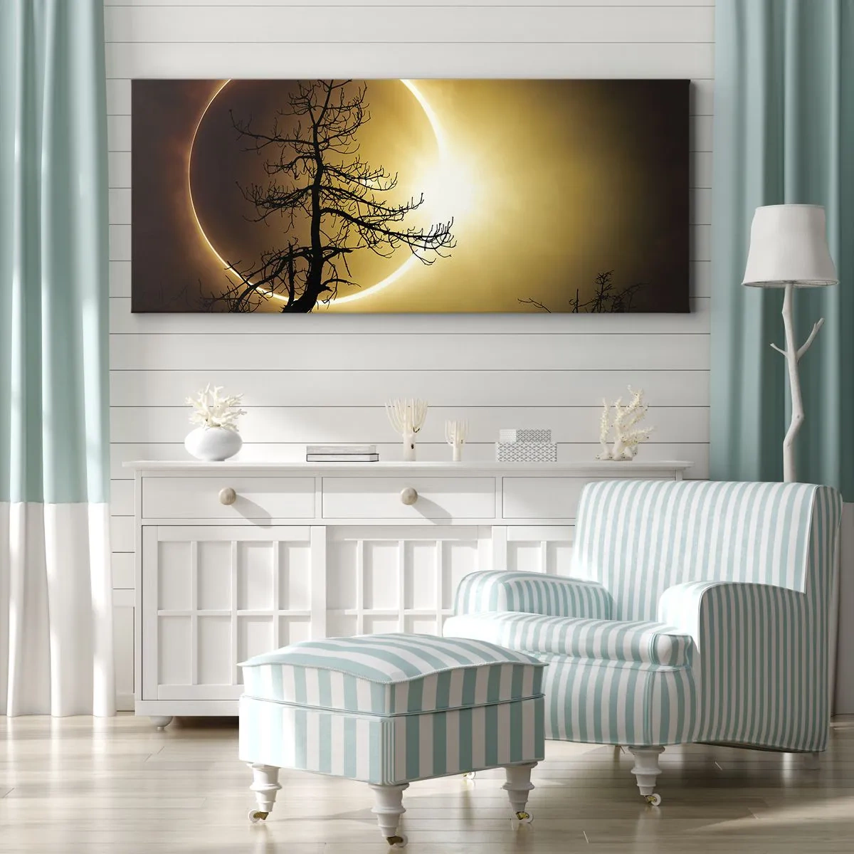 Canvas picture - Total Eclipse - 90x30 cm