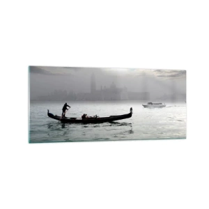 Glass picture - Fairytale City from Water and Fog - 120x50 cm