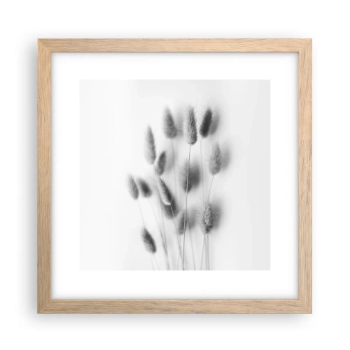 Poster in light oak frame - Her Softness Grass - 30x30 cm